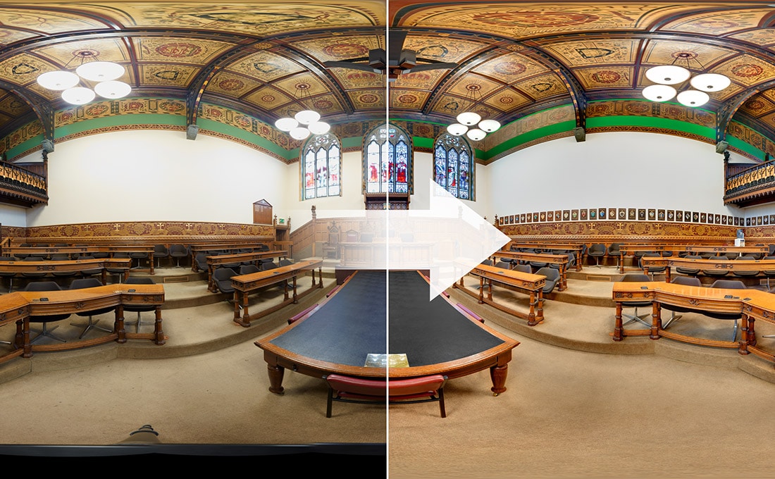 Photographic retouching of Rochdale Town Hall 360 panorama Thumbnail link to photographic retouching of Rochdale Town Hall 360 panorama